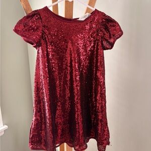 H&M Burgundy Sequin dress size 6-7